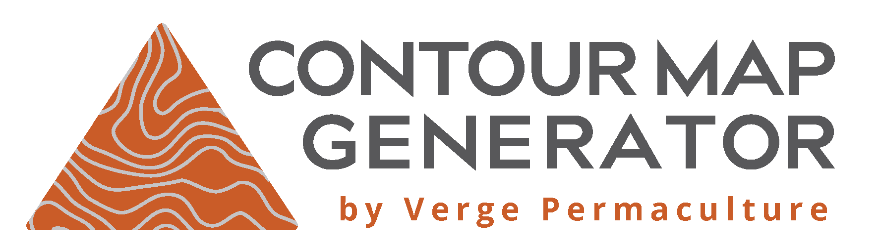 >Verge Permaculture Contour Map Regenerative Land Design Mapping Tool Logo